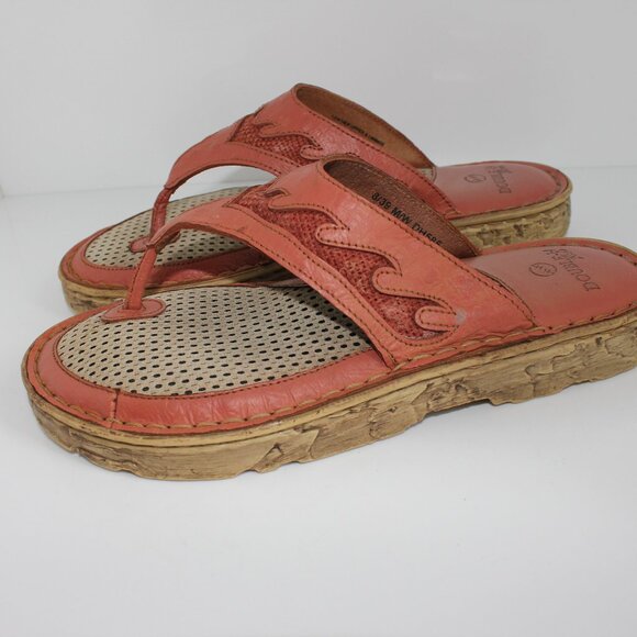 Double H Boots Womens Size 8 Slide Sandals Rose Western Style Leather DH585 - Picture 2 of 16